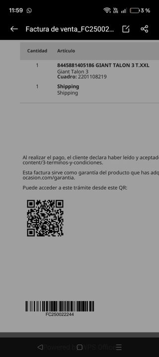 Bicicleta Giant color cobre