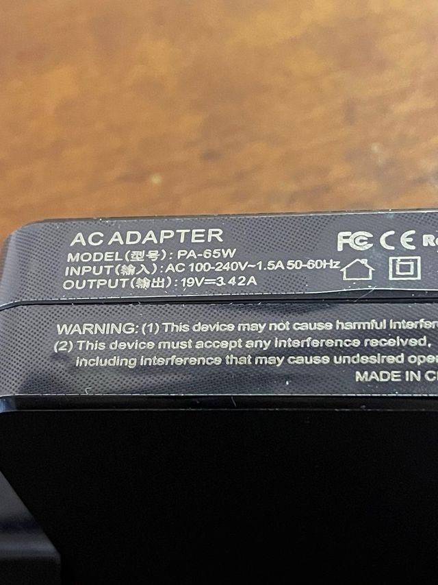 Carregador PA-65W AC ADAPTER
