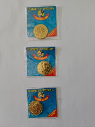 3 Monete Topolino Topodollari Disney