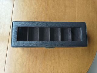 Caja joyero de cuero 6 espacios