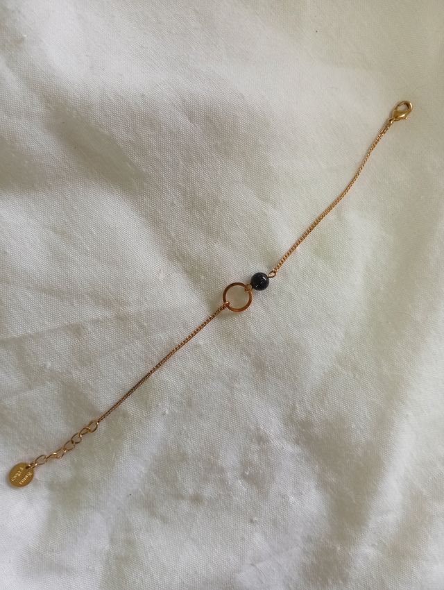 Pulsera Fauna y Flora chapado oro aventurina