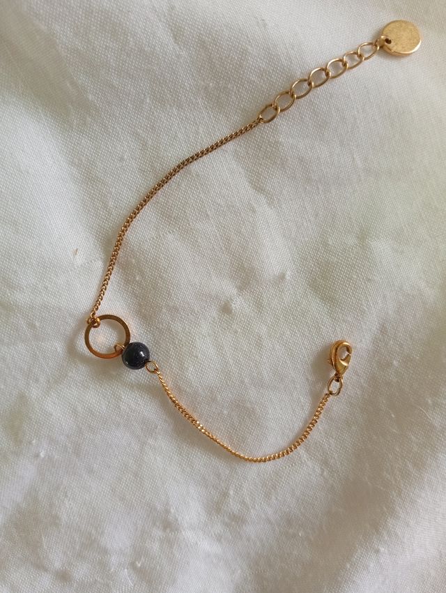 Pulsera Fauna y Flora chapado oro aventurina