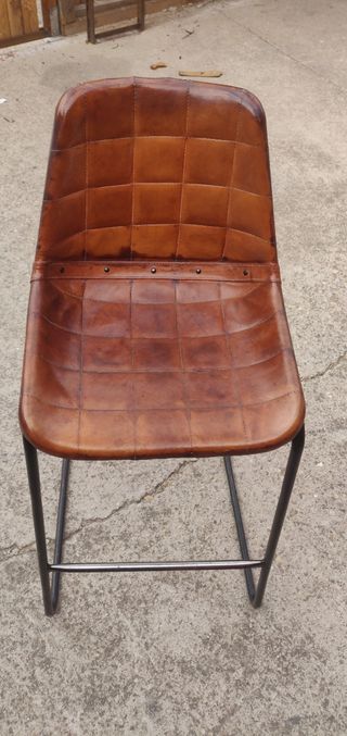 Sillas Altas Piel Vintage Marrón 6 disponibles