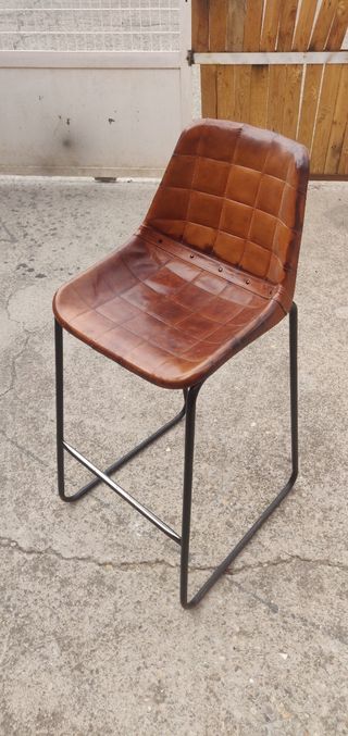 Sillas Altas Piel Vintage Marrón 6 disponibles