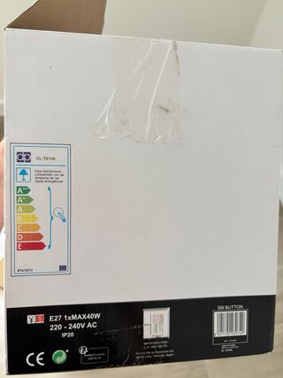 Lámpara de mesa tela y metal