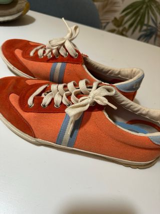 Zapatillas El Ganso Naranja y Azul