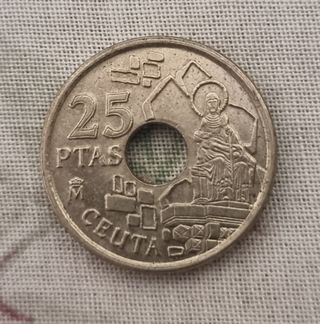 Moneda 25 Pesetas Ceuta 1998