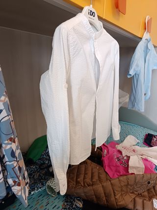 Camicia bianca manica lunga 5/6 anni 116cm