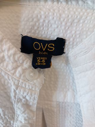 Camicia bianca manica lunga 5/6 anni 116cm