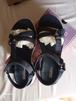 Sandalias Skechers Mujer Azul