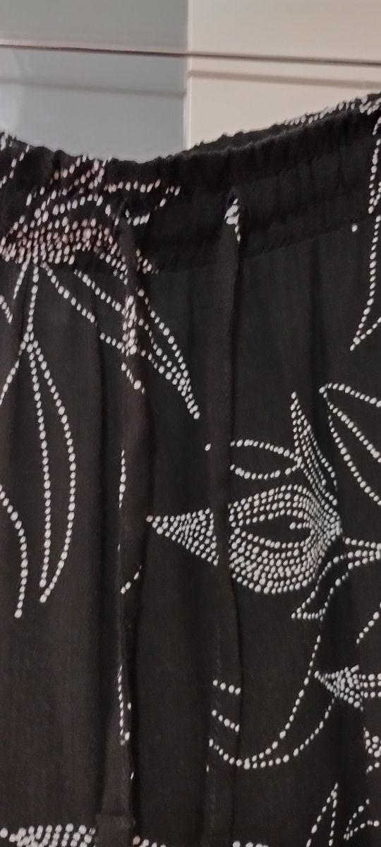 Falda larga estampada de viscosa