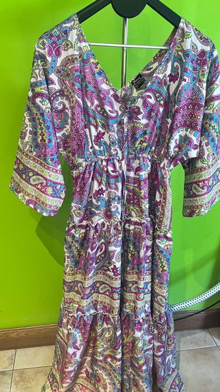 Vestido estampado paisley talla única