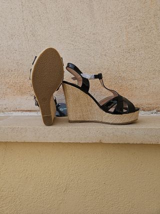 Sandalias cuña La push negras