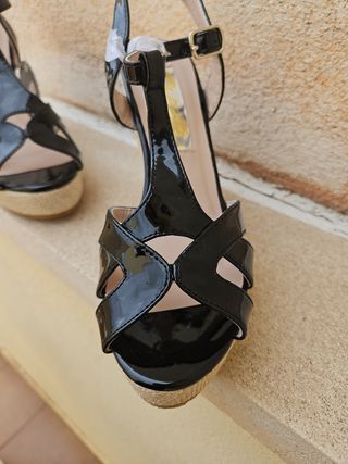 Sandalias cuña La push negras