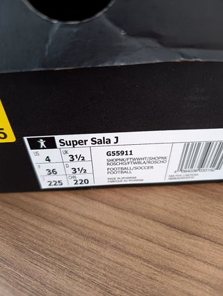 Zapatillas Adidas Super Sala J Fuchsia Talla 36