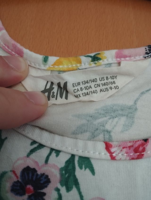 Vestido H&M niña flores y mariposas