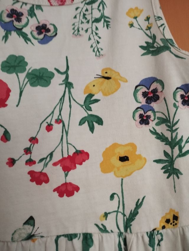 Vestido H&M niña flores y mariposas