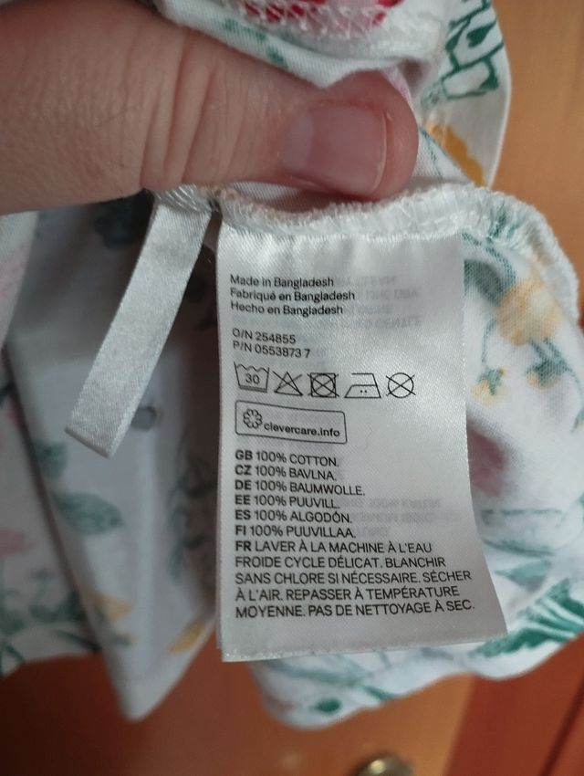 Vestido H&M niña flores y mariposas