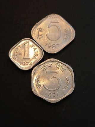  India 1971/1987 3 monedas