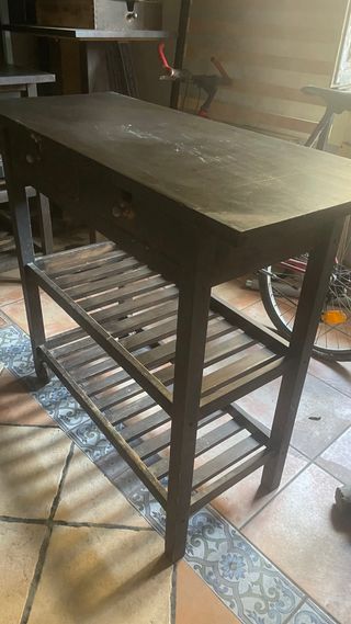 Carrito de madera auxiliar