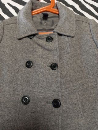 Abrigo paño gris Zara psra niña 

