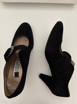 Zapatos Antonio Parriego ante negro hebilla