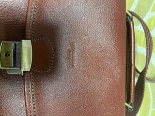 Bolso para hombre de  cuero marrón Hexagona Paris