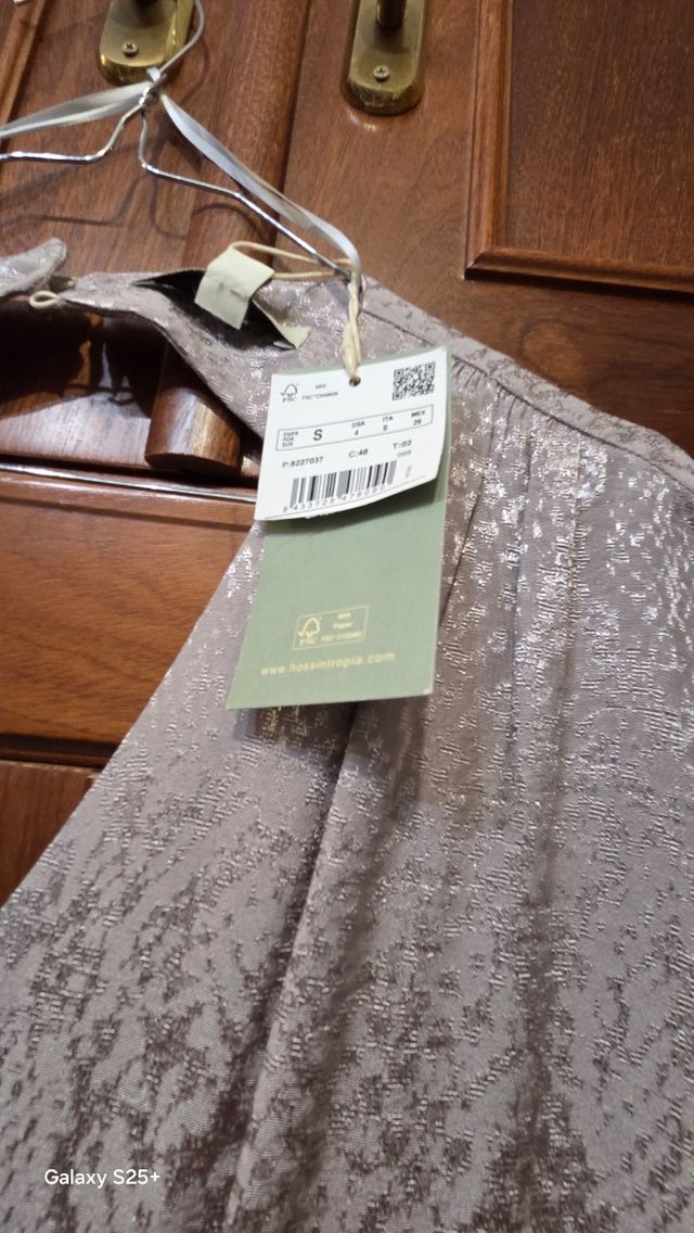 Vestido midi Hoss Intropia malva tornasolado