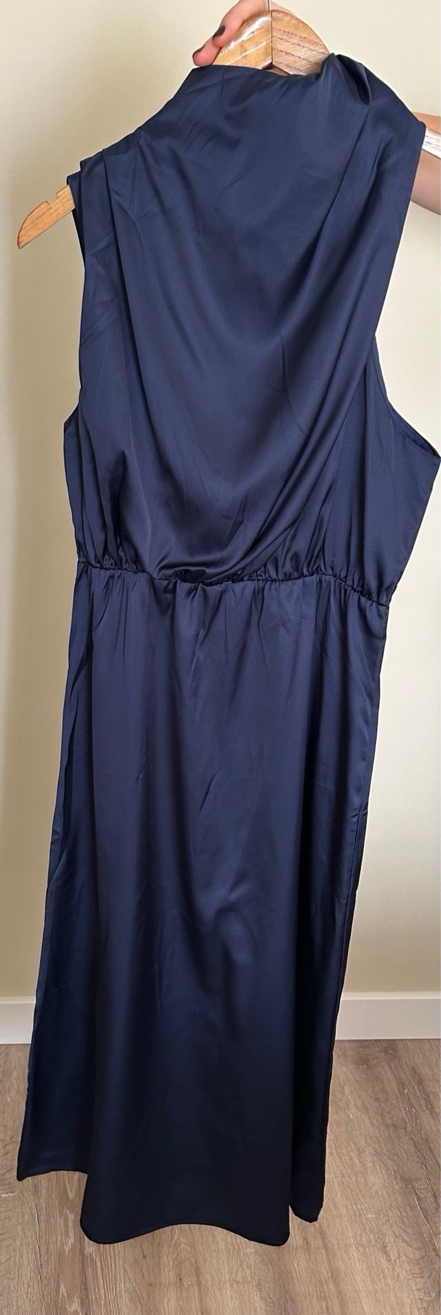 Vestido fiesta azul satinado Talla XS