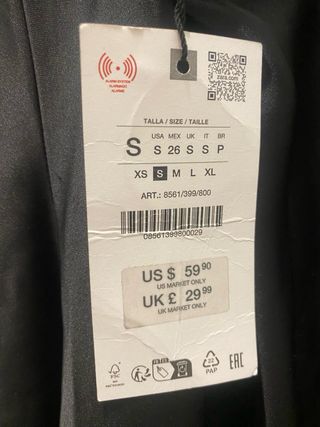 Vestido mini Zara efecto satén negro