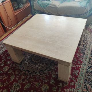 Mesa de centro mármol travertino beige