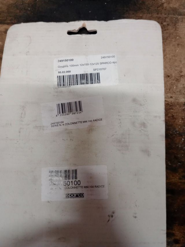 Espárragos Rueda Sparco 100mm 12x150-12x125 (4uds)