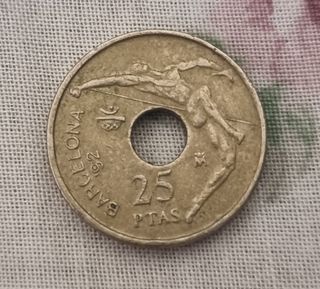 Moneda 25 pesetas Juan Carlos I España 1991