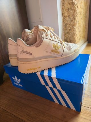 Forum Blod W - Zapatillas Adidas Beige y Dorado