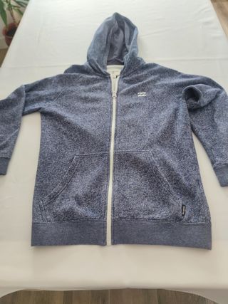 Sudadera Billabong azul y gris, talla 14 años,