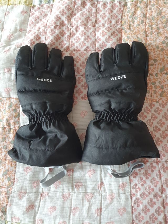 Guantes esquí negros Wedze 10 años