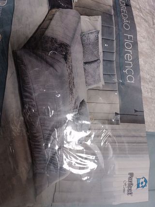 Edredón 135 cm Poliéster Gris y beige