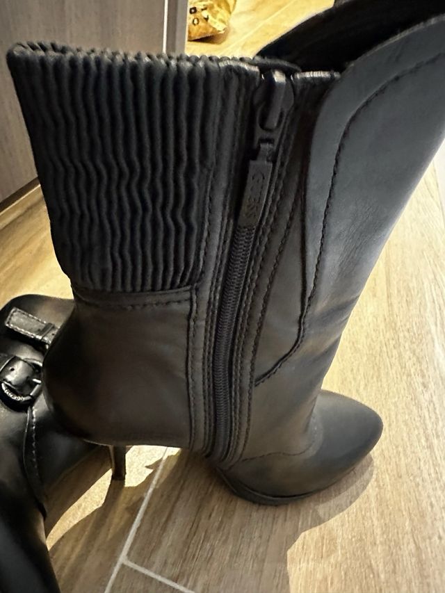 Botines Guess Piel Negros Mujer