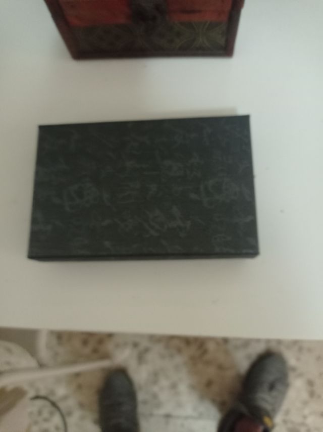 Conjunto Cartera Cuero y Reloj Negro/Dorado