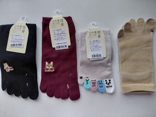 Pack 4 pares calcetines dedos