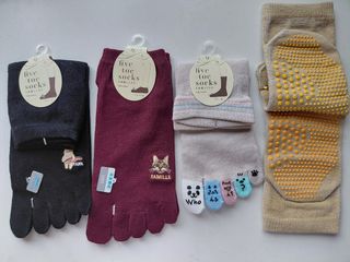 Pack 4 pares calcetines dedos