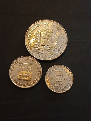 3 Monedas Venezuela 1990 SC