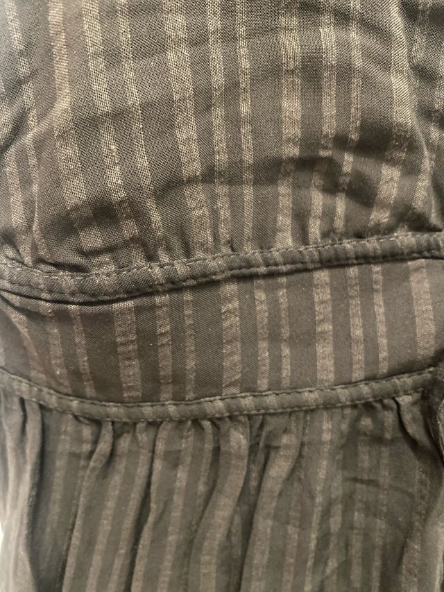 Chaleco Largo Rayas Zara marron