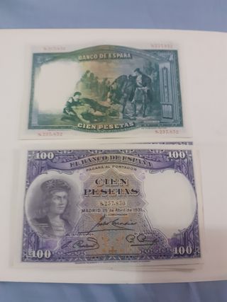 5 Billetes 100 Pesetas Banco de España 1931