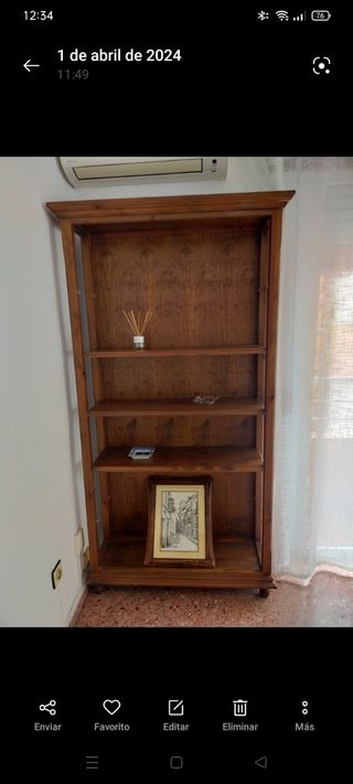Estantería de madera de pino
Medidas: 100x33x195