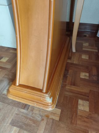 Mesa de comedor extensible de madera