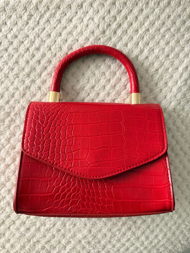 Bolso de mano/hombro rojo 