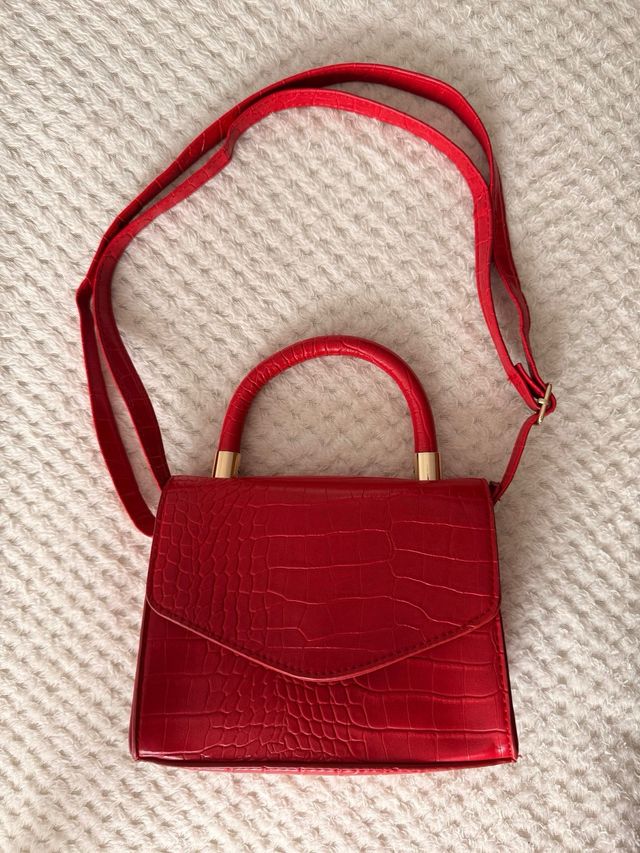 Bolso de mano/hombro rojo 