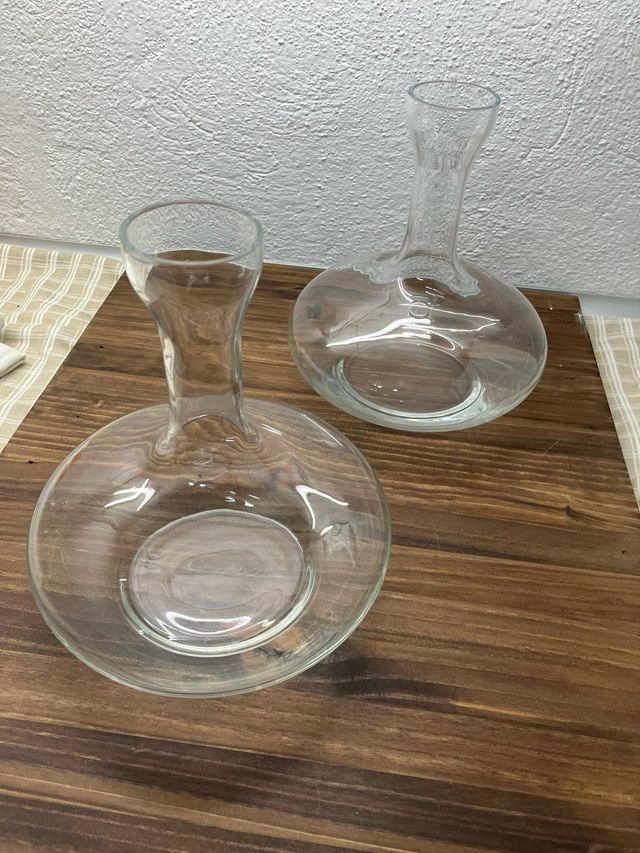 Set di 2 decanter per vino in vetro