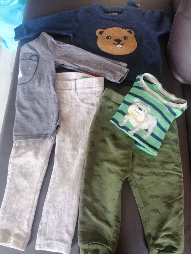 Lote 5 Ropitas Bebé Niño + 2 Bufandas